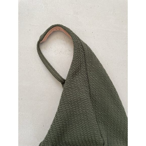 J. Crew Swim Bikini Swimsuit Textured Plunge Triangle Swimwear - Picture 3 of 12